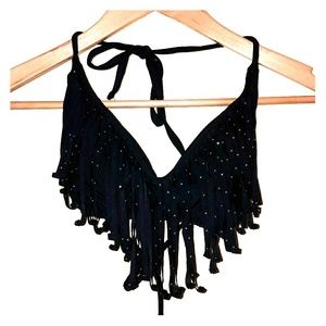 Fringe bikini top